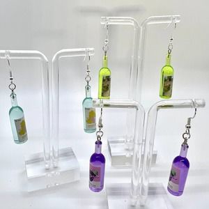 Wine Earrings - Wine Bottle Accessories - Alcohol Earrings - New Years Earrings